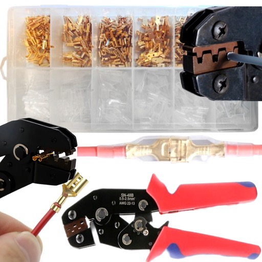 ИНСТРУМЕНТ ДЛЯ ОБЖИМА РАЗЪЕМОВ КОМПЛЕКТ АВТОМОБИЛЬНЫХ РАЗЪЕМОВ