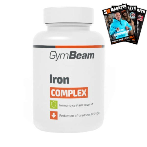 GYMBEAM IRON COMPLEX ŽELEZO ZINOK WIT C 120 TABS