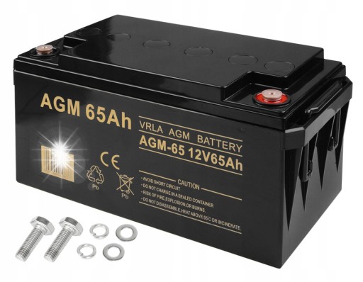 Agm акумулятор 12v 65ah ups човен кемпер ділянка сонячний перетворювач vrla