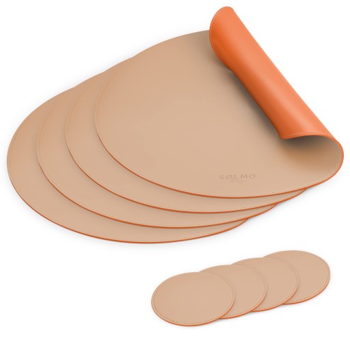 Підкладка з PU шкіри - термостійка (сіра/срібляста)