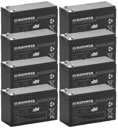 Tbc33 батареї ups акумуляторний блок apc eaton powerwalker 8x epl 7.2-12