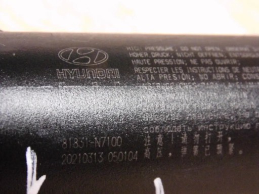 Hyundai Tucson IV 2020+ damper telescope electrical left rear part bonnet