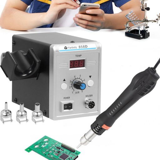 ПАЯЛЬНАЯ СТАНЦИЯ 700ВТ TECHREBAL 858D СВАРОЧНАЯ СТАНЦИЯ ГОРЯЧИМ ВОЗДУХОМ