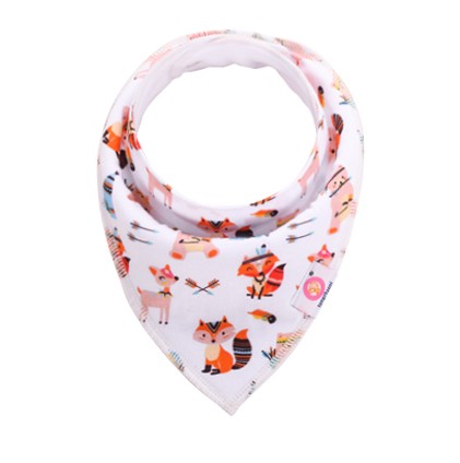 Нагрудник Milababy тканинний білий, відтінки коричневого та бежевого 1 шт.