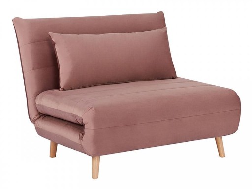 Fotel rozkładany sofa SPIKE velvet antyczny róż