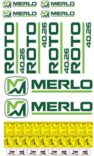 Набір наклейок MERLO ROTO 40.26 наклейка напис