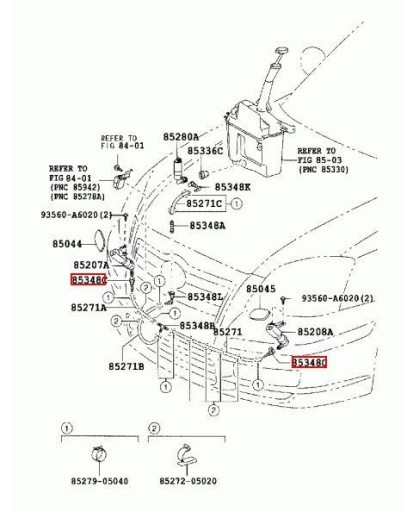A85285-05080 - OE TOYOTA разъем омывателя лампы AVENSIS T25 06-