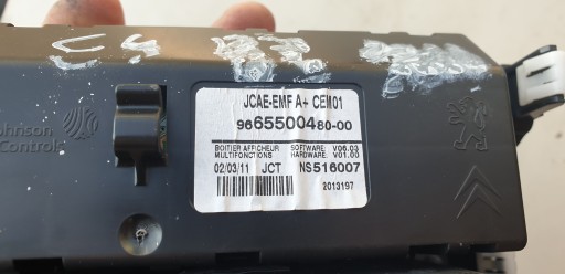 quadro strumenti TACHIMETRO contagiri OROLOGIO CITROEN C4 B7 2010-15 9665500480