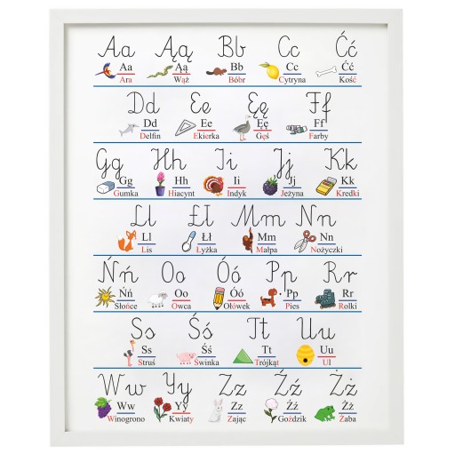 Навчальний плакат з абеткою в рамці Airprint 30x40