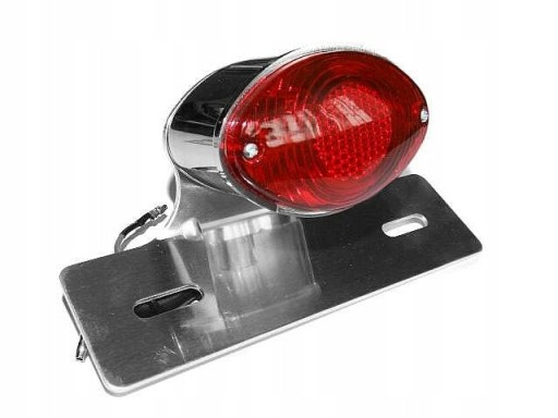 LA-253 - ЗАДНІЙ ЛІХТАР ЗАДНІЙ ЧЕРВОНИЙ З ОСНОВОЮ НОМЕРНОГО ЗНАКА ХРОМ