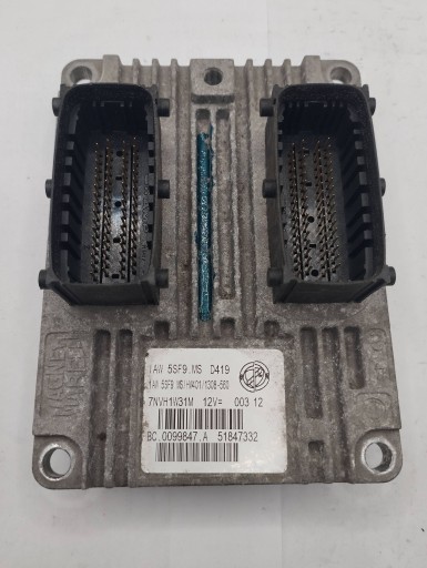 Фіат 500 контролер двигуна комп'ютер ecu модуль 51847332