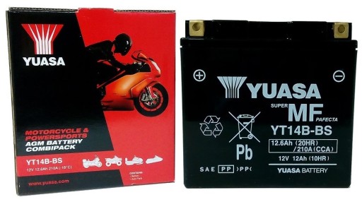 Батарея мотоцикла Yuasa YT14B-BS 12V 12Ah