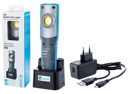 СВЕТОДИОДНЫЙ РАБОЧИЙ ФОНАРИК 1000LM УФ-ЛАМПА ПЕРЕЗАРЯЖАЕМАЯ