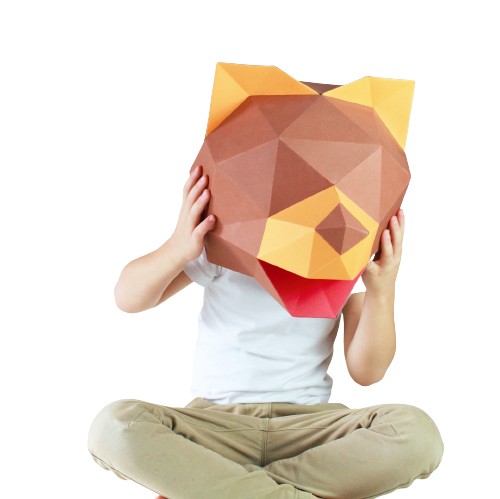 Плюшевий ведмедик - 3D фігурка з картону