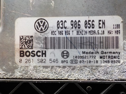 VW computer control unit 03C906056EN 0261S02546