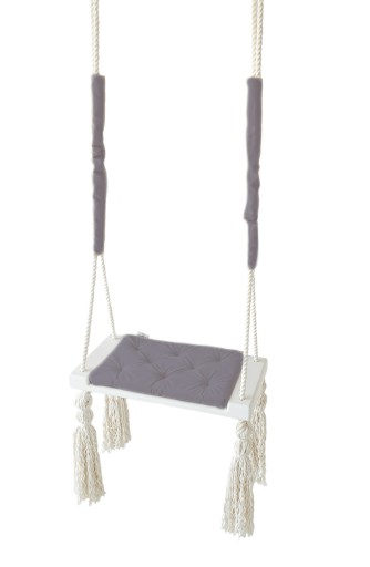Гойдалки WOODEN BOARD JUNIOR біло-сірі