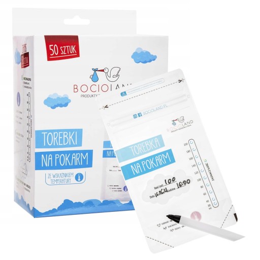 Пакети для зберігання їжі Bocioland 200 мл, 50 шт
