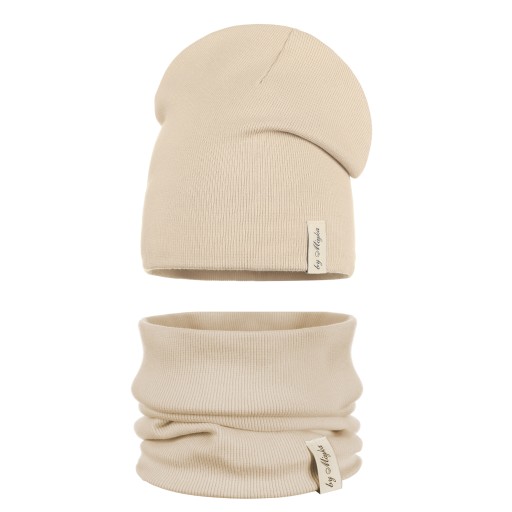 Комплект шапка і шарф Majka 46-52 см рожевий