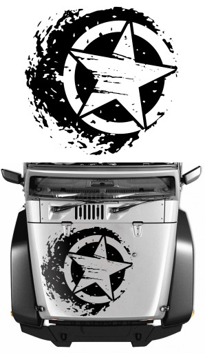 Наклейки на капот JEEP OFF ROAD тема 60X57CM