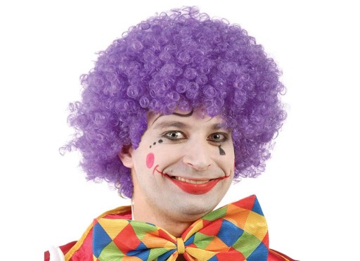 Фіолетова кучерява перука