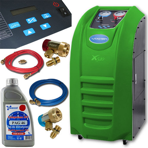 Профессиональная станция обслуживания кондиционера VIAKEN X520 R1234YF польский + масло