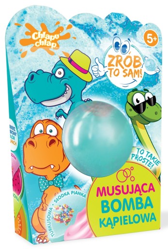 Chlapu Chlap ігриста бомбочка для ванни бірюзова 131,5 г