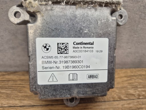 BMW 3 G20 G21 G29 modulo Centralina airbag airbag ACSM5 9873893