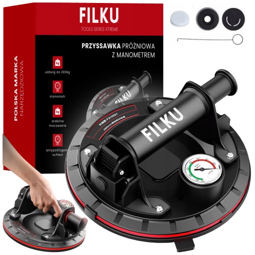 🧰 MEGA OKAZJA! Przyssawka Próżniowa z Manometrem - Uchwyt do Glazury i Szyb!