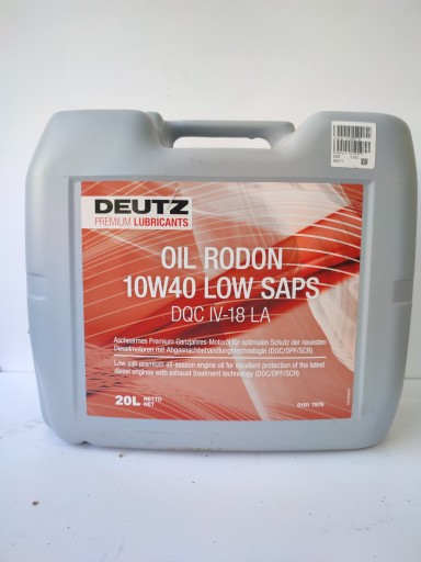 Масло DEUTZ Rodon 10w40 Low Saps 20л
