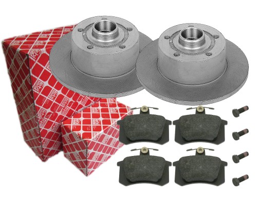 Диски + колодки FEBI задняя AUDI A4 B5 95-97R.