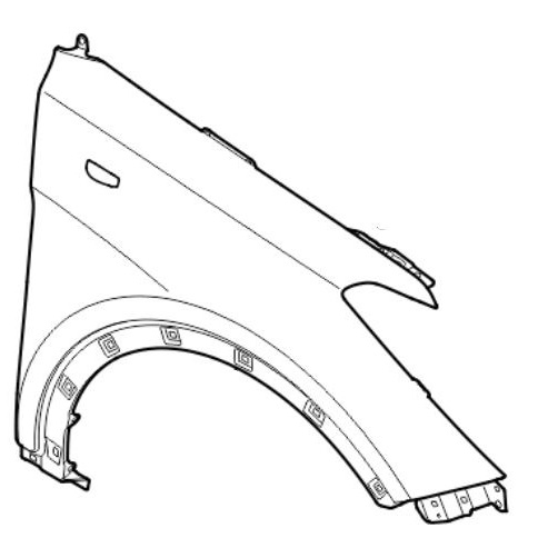 66320-2W000 - Hyundai Santa Fe (2012-2018) Крыло правое