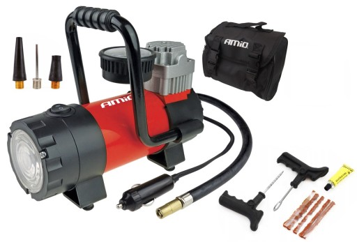 КОМПЛЕКТ ДЛЯ РЕМОНТУ КОЛІСНИХ ШИН КОМПРЕСОР + АКСЕСУАРИ