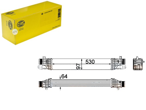 HEL8ML 376 - HELLA INTERCOOLER НАДАРЮВАЛЬНИЙ ОХОЛОДЖУВАЧ ПОВІТРЯ