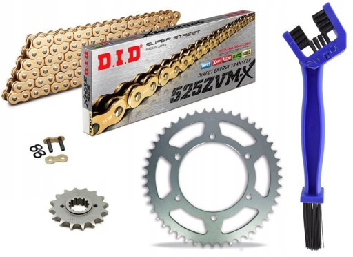 525ZVMX ZŁOTY-JT-MT-07 - КОМПЛЕКТ ПРИВОДА YAMAHA MT-07 DID ZVMX ЗЛОТЫЙ 2014-