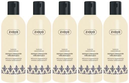 5 x CERAMID ŠAMPON INTENSIVE REGENERATION, 300 ML ZIAJA Vegánsky