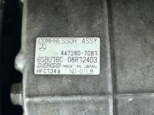 MERCEDES W212 LIFT 2,2 CDI compressor of the air conditioning 447280-7081