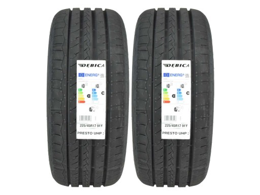 2 літні шини 225 / 45R17 Debica Presto UHP 2