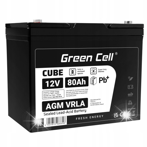 Agm акумулятор 12v 80ah vrla для ups кемпер косарка скутер касовий апарат іграшки