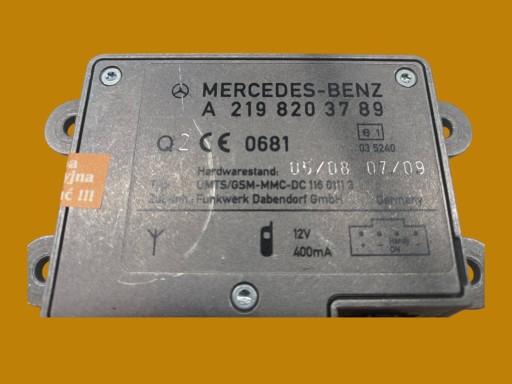 module ANTENY WZMACZNIACZ A2198203789 Mercedes-Benz S-klasa V 2005-2013 W221
