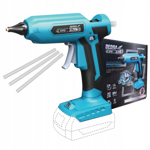 КЛЕВОЙ ПИСТОЛЕТ DEDRA беспроводной 18 В SAS+ALL