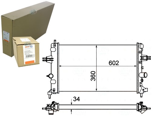 PRO/8MK 376 - Радиатор двигателя behr hella 1300270 93179909