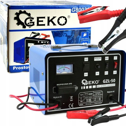 АВТОМОБИЛЬНЫЙ ВЫПРЯМИТЕЛЬ ДЛЯ АККУМУЛЯТОРОВ GZL50 БЫСТРАЯ ЗАРЯДКА 12В 24В