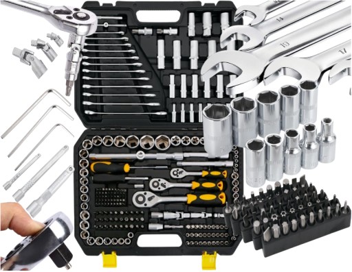 НАБІР ІНСТРУМЕНТІВ 218 шт. НАБІР БІТ ДЛЯ КЛЮЧІВ, КОРПУС CRV