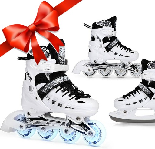 ДИТЯЧІ РЕГУЛЬОВАНІ ХОКЕЙНІ РОЛИКИ 4в1 В ПОДАРУНОК