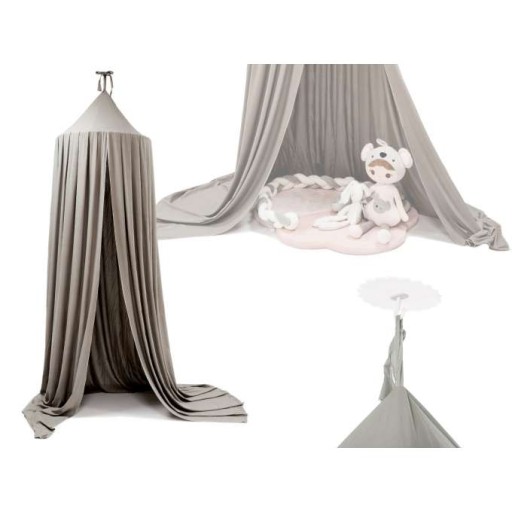 Балдахін штора підвісна типі тент сірий