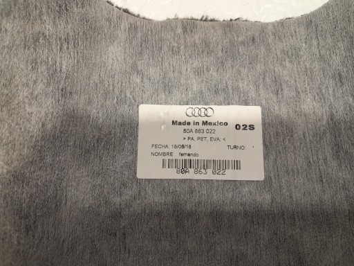 AUDI Q5 80A upholstery TUNELU SRODKOWEGO 80A863022