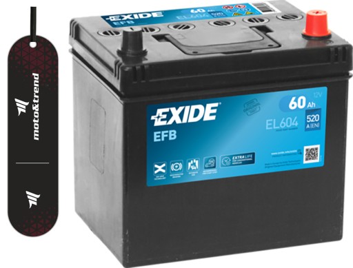 АКУМУЛЯТОР EXIDE EFB 60AH 520A P + EL604