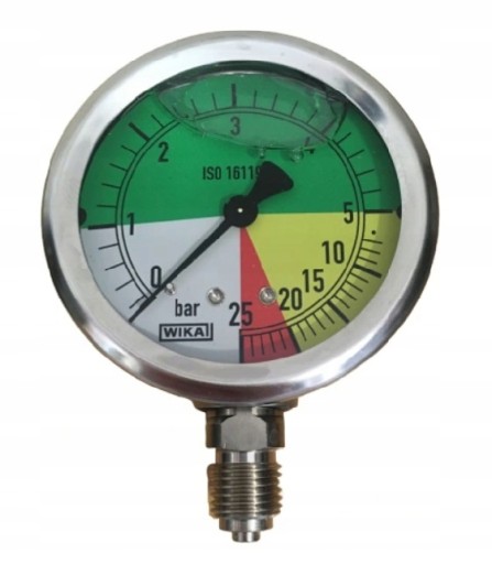 Гліцериновий манометр fi 63 мм 0-25 бар 1/4 
