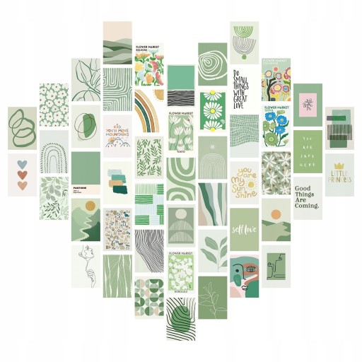 Настінні колажі, 50 аркушів, оформлення кімнати