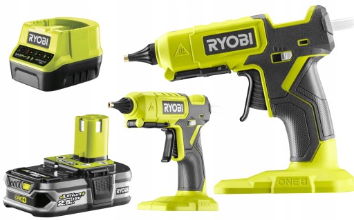 RYOBI АКУМУЛЯТОРНИЙ ПІСТОЛЕТ ДЛЯ ГАРЯЧОГО КЛЕЮ 11-12мм РЕГУЛЮВАННЯ RGL18 2.5Ah